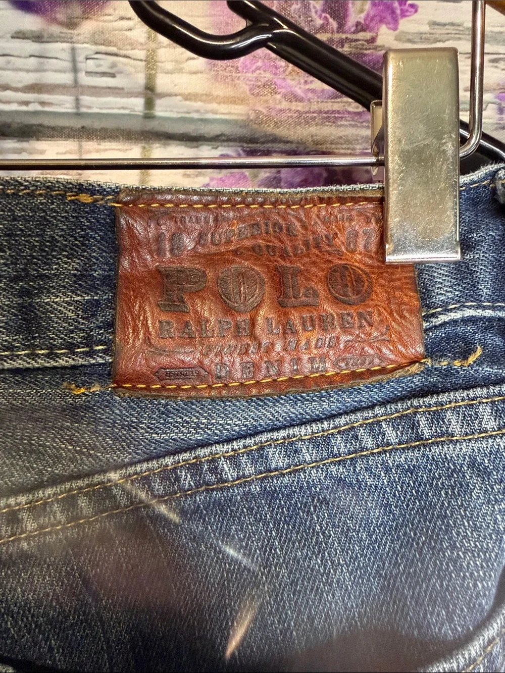 Polo by Ralph Lauren Men's Faded Blue Slim Straight Jeans Size 32x34”